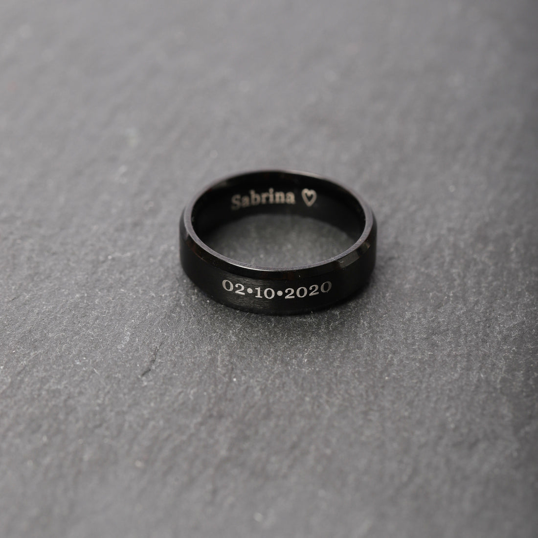 Personalized promise ring for men, custom couple's anniversary ring