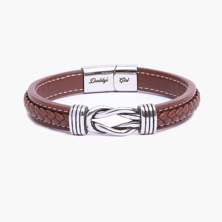 Thoughtful present: customizable leather bracelet with personalized engraving