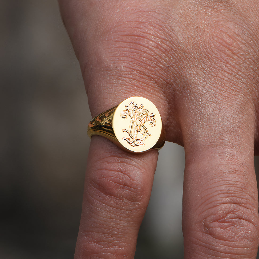 Custom Signet Ring - Personalized Ring for Men