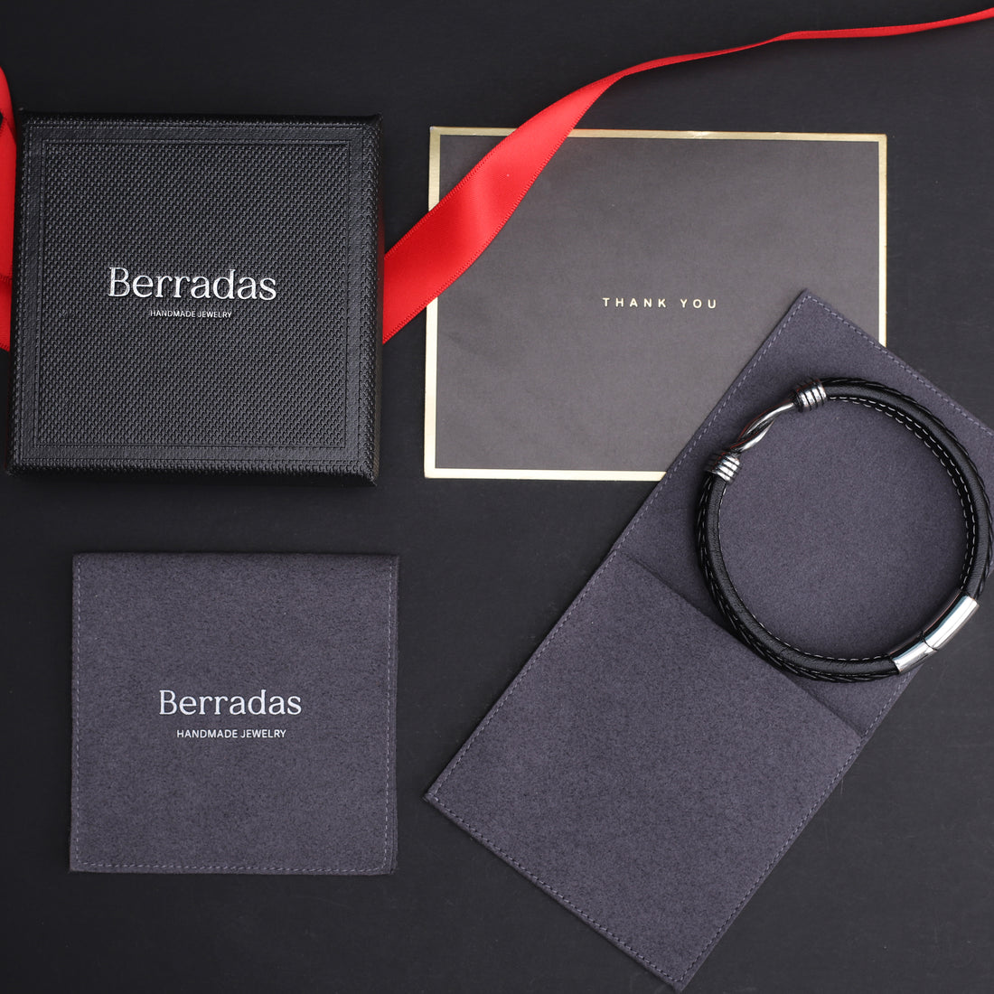 packaging box of Custom-engraved leather bracelet, preserving heartfelt memories