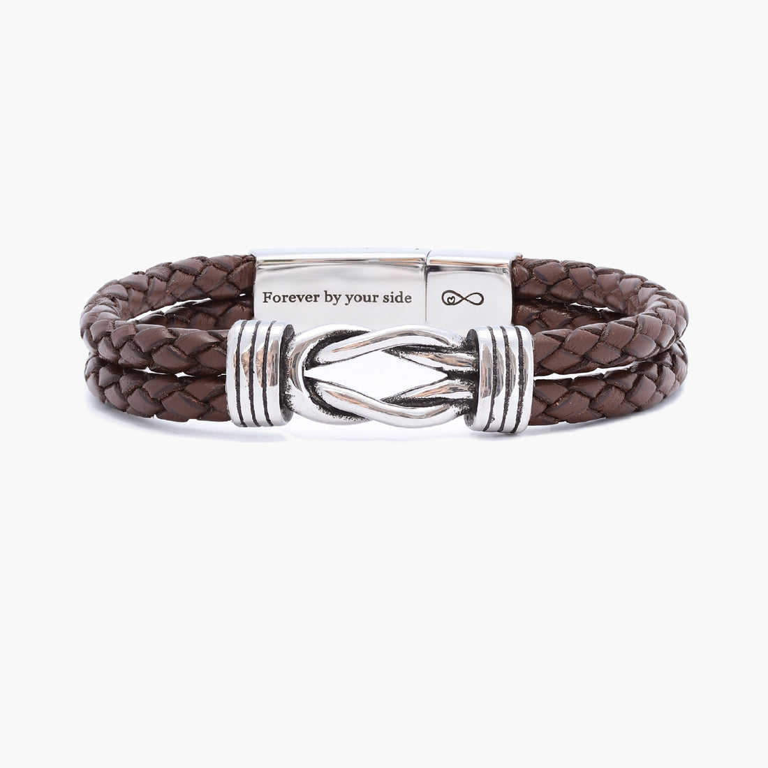 Men's Infinity Knot Brown Leather Bracelet